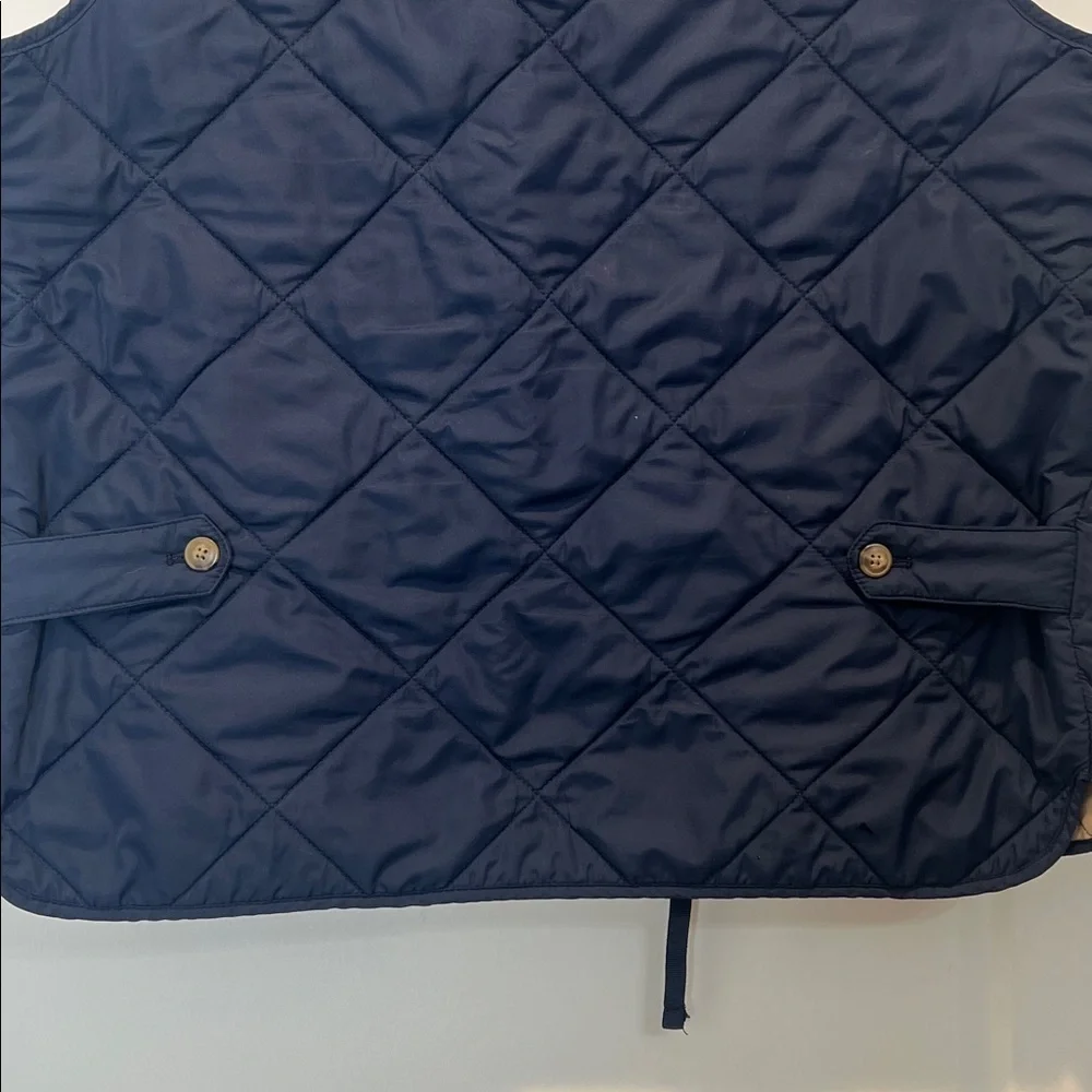 J. Crew Dark Blue Quilted Vest size small.
